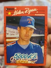 Cb2 sports card~don russ- 1990- rangers- Nolan ryan- #659