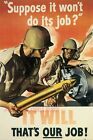 1941 Ww2 Army Soldier Marine Navy Anti Aircraft Gun Bullet War Battle Postcard