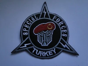 Aufnäher der Turkey Special Forces in Schwarz ca 10x 10 cm - Picture 1 of 1