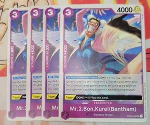 X4 OP04-069 Mr.2.Bon.Kurei (Bentham) Kingdoms of Intrigue One Piece CCG Playset  - Bild 1 von 1