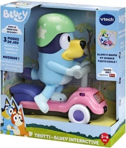 🛴VTECH BLUEY SUR TROTINETTE Jouet Interactif- Sons & Lumières - Cadeau Ideal - Photo 1/15