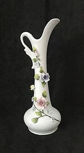 Vintage LEFTON Bisque Porcelain Pitcher Vase # 2447 - Picture 1 of 6