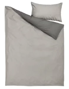 Nueva funda nórdica y funda de almohada IKEA STRANDTALL gris/gris oscuro 200TC - Imagen 1 de 5