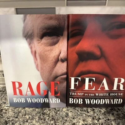 Bob Woodward Trump Memoir Lot Fear Rage Political Lot Of 2📚 HCDJ Book Hardcover - Image 1 of 4