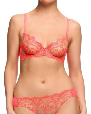 ¡NUEVO CON ETIQUETAS! Sujetador con aros transparentes de encaje bordado Severine Dita Von Teese para mujer talla 34B Foto 1 de 4