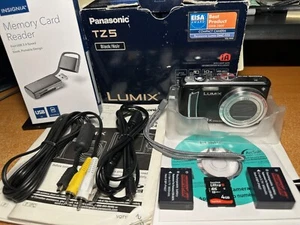Panasonic LUMIX DMC-TZ5 Black Digital Camera + Box + Extras ( 2457) - Picture 1 of 16