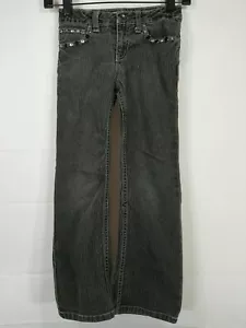 FADED GLORY Girl's Black Mid Rise Regular Fit Boot Cut Stretch Jeans size 6X - Picture 1 of 11