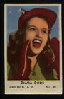 Diana Dors Vintage Dutch Movie Film Star Trading Card E99
