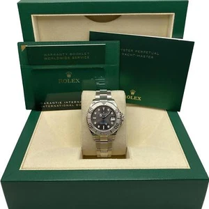 Rolex Yacht-Master 37mm 268622 Platinum Steel Rhodium Dial Automatic Watch - Picture 1 of 6