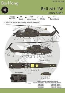 Bestfong Decal 1/72 Bell AH-1W R.O.C. (Taiwan) Army