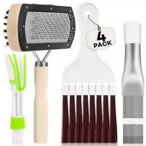4 Pieces Air Conditioner Condenser Fin Cleaning Brush, AC Coil Cleaner Fin Comb - Picture 1 of 5