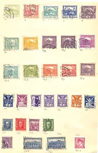 6. Czechoslovakia stamps selection On Paper landscapes, historical figures - Picture 1 of 1