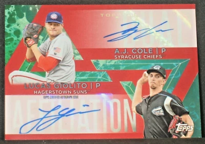 Lucas Giolito AJ Cole 2015 Topps Dual Autograph Rookie (1/5) Angels White Sox - Image 1 of 2