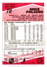 1989-90 O-Pee-Chee Tembec Test #78 Mike Foligno