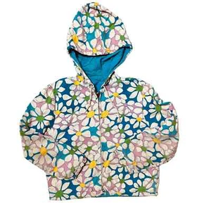 Vintage Reversible Kids floral Canvas Cotton Jacket Girls  - Picture 1 of 4