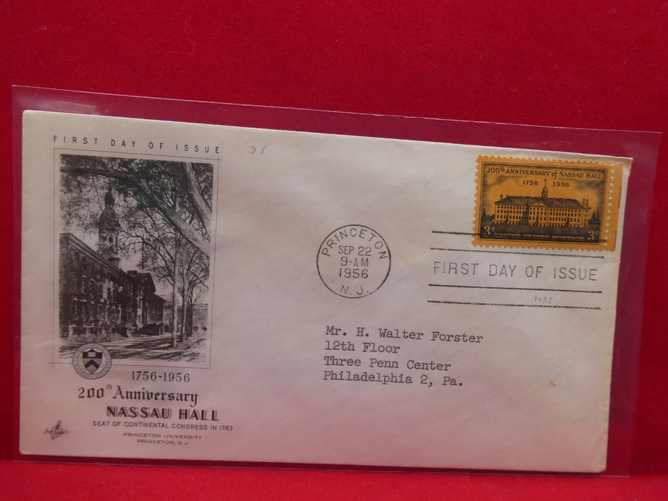 Scott 1083 "Nassau Hall, Princeton 200th Anniversary" FDC from 1956 (Art Craft) - Image 1 of 1