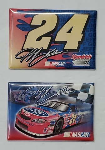 Magnets Lot Of 2 JEFF GORDON #24 Nascar Hendrick 2x3" Cover