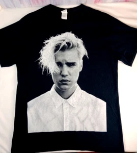 Justin Beiber Purpose Tour 2017  Black T Shirt Mens Size Medium / M - Gildan - Picture 1 of 16