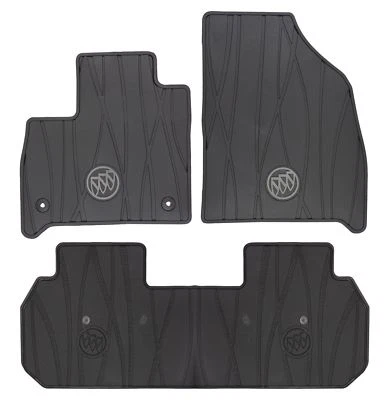 2018-2022 Buick Enclave Front 2nd & 3rd Row Premium All Weather Floor Mats Black - Image 1 of 2