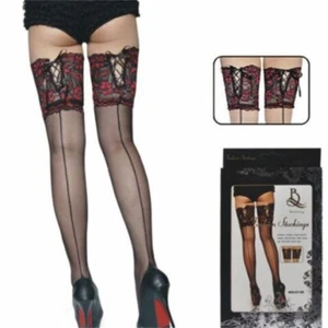 Women's Sheer Lace Hold Stockings Ups Hosiery Top Garter Sheer Sexy Hosiery Lace - Picture 1 of 7