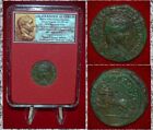 Ancien Empire romain pièce de monnaie d'Alexandre Séverus lion sauteur inversé PIÈCE RARE !