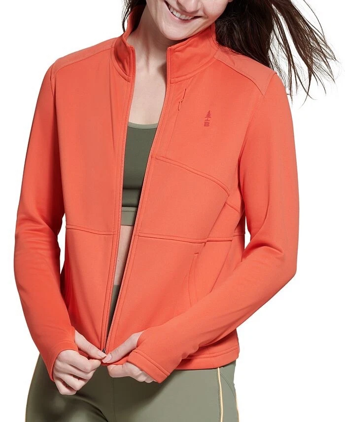 Bass Outdoor Women's Full Zip Lightweight Fleece Jacket Orange XS - Image 1 of 1