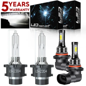 For Acura TL 2004 2005 2006 - Front HID Headlight Hi Lo Beam LED Fog Light Bulbs - Picture 1 of 13