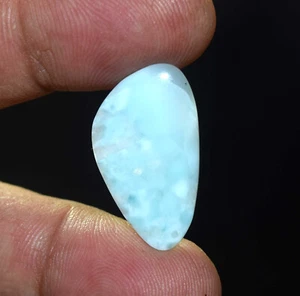 Piedra suelta de piedras preciosas de cabujón Larimar natural de 13,50 quilates para hacer joyas - Imagen 1 de 3