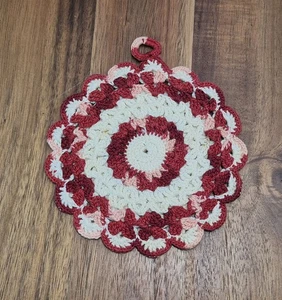 Vintage Crocheted Trivet Hot Pad Wall Decor Potholder Coaster Handmade 1940s USA - Picture 1 of 5