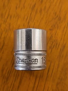 Snap On 3/8" Drive 18MM 6PT Metric Shallow Chrome Socket FSM181 - Picture 1 of 5
