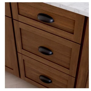 LOT OF 12! Allen + Roth Drawer Cabinet Cup Pulls - Black - Picture 1 of 5