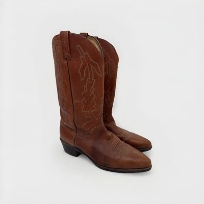 De Colección Dan Post Marlboro Cuero Vaquero MARRÓN Botas Tostadas Western P2551 HOMBRE EE. UU. 10.5D Foto 1 de 4