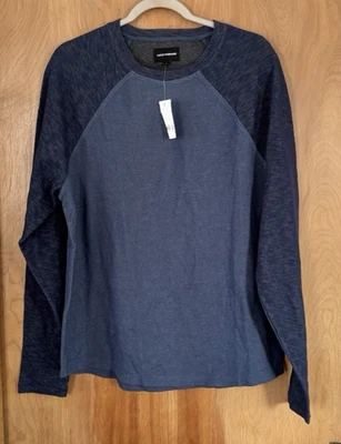 Camiseta de béisbol Lucky Brand para hombre manga larga bloques de colores camiseta azul marino talla L nueva con etiquetas Foto 1 de 3
