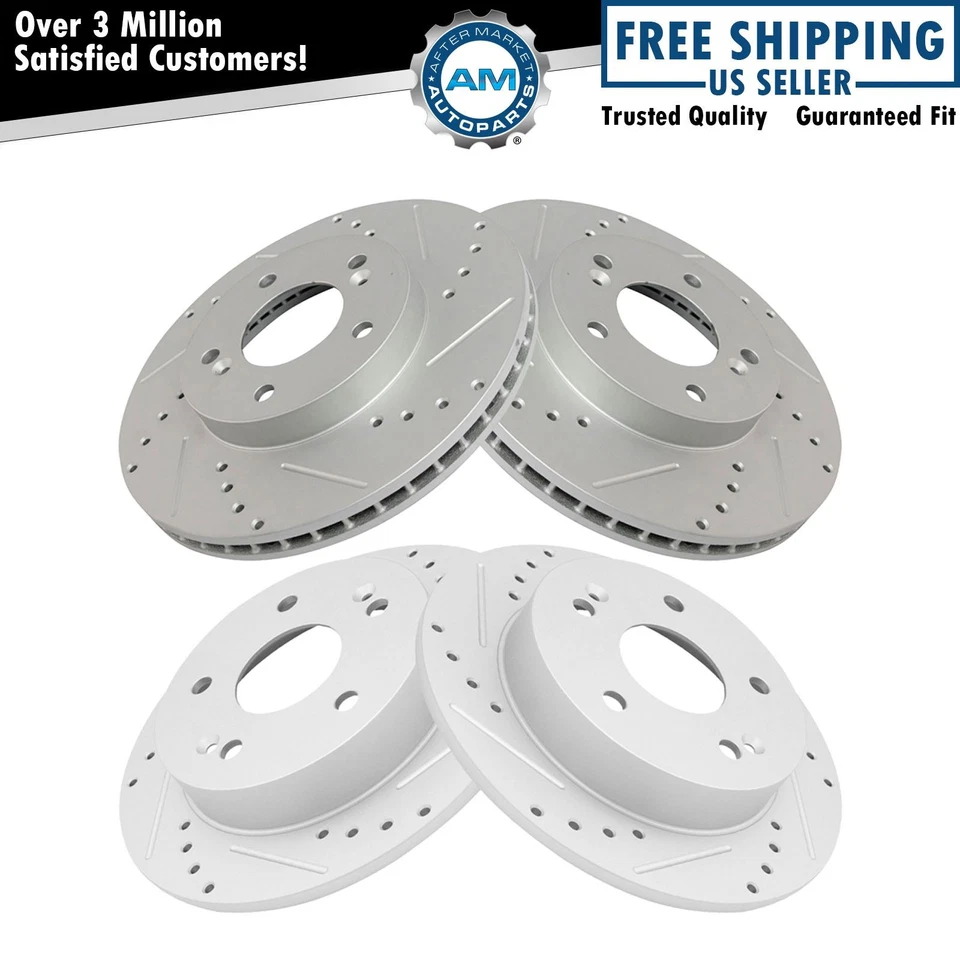 Front & Rear Brake Rotors Set For 1997-2001 Honda Prelude - Image 1 of 4