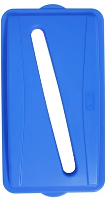 Continental 7317BL Blue Wall Hugger Lid with Slot - Image 1 of 2