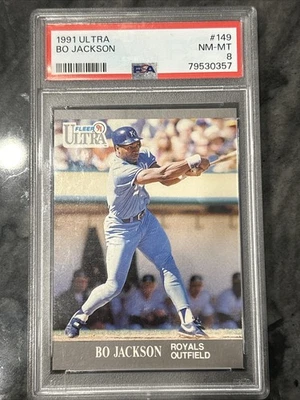 Fleer Ultra 1991 - Bo Jackson #149 PSA 8🔥🔥🔥 Bonita tarjeta Foto 1 de 2