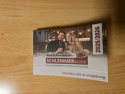 Gutscheinbuch Schlemmerblock 2025/2026 Ulm/Neu-Ulm u. Umgebung ⚠️ Mit Magic Show - Bild 1 von 4