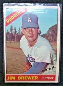 1966 Topps Baseball Card #158 JIM BREWER Dodgers Item 3 Good - Picture 1 of 3