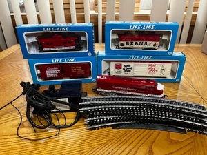 1982 LIFE LIKE CAMPBELL'S SOUP CO. TRAIN LOCOMOTIVE ROLLING STOCK TRACK TRANS. - Picture 1 of 6