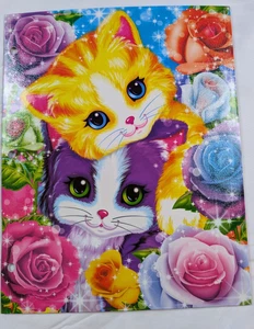 Lisa Frank Playtime kittens Folder 11.81 x 9.37 Glittery - Picture 1 of 5