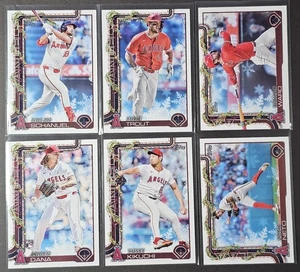 2025 Topps Holiday Los Angeles Angels 6 Card Team Set w/RCs No Duplicates  - Picture 1 of 1