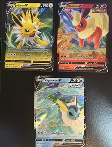 Flareon V Vaporeon V Jolteon V NM/ Mint Black Star Promo SWSH149 SWSH150 SHSH151 - Picture 1 of 2
