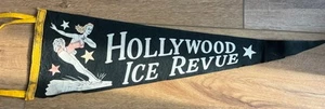 Hollywood Ice Revue Pennant Vintage Skater/stars - Picture 1 of 6