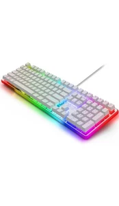 RK ROYAL KLUDGE RK918 Ergonomische Mechanische Gaming Tastatur Kabelgebunden RGB WEISS - Bild 1 von 4