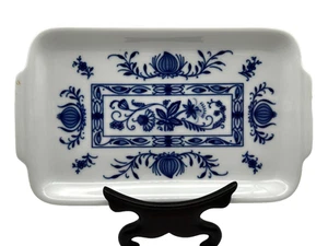 Winterling Kirchenlamitz Etch Kobalt Blue Onion Pattern Cracker Biscuit Tray - Picture 1 of 8