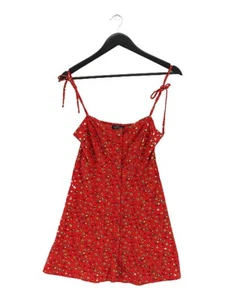 Topshop Women's Mini Dress UK 8 Red Polyester with Elastane Mini - Picture 1 of 6