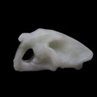 2" Xiu Yan Jade Carved Saber-Toothed Tiger Crystal Skull Realistic Healing Reiki