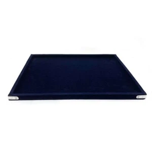 Jewellery Display Tray Navy Blue Velvet Jeweller's Presentation Pad 33cm x 25cm - Picture 1 of 6