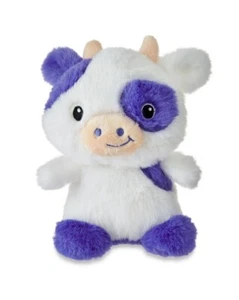 Valentine’s Day 8” Purple Cow Plush Farm Animal Toy Way To Celebrate New - Picture 1 of 5