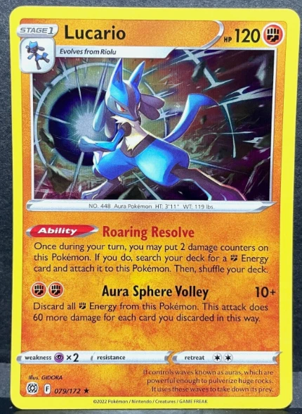 Pokemon - Lucario - 079/172 - Estrellas Brillantes - Holo Raro - Casi Nuevo/Muy Nuevo Foto 1 de 1